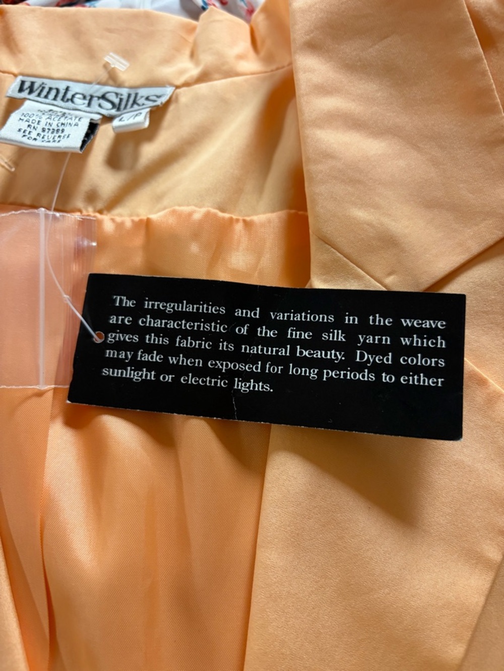 WINTER SILKS Peach Blazer Size L NWT - Picture 5 of 6